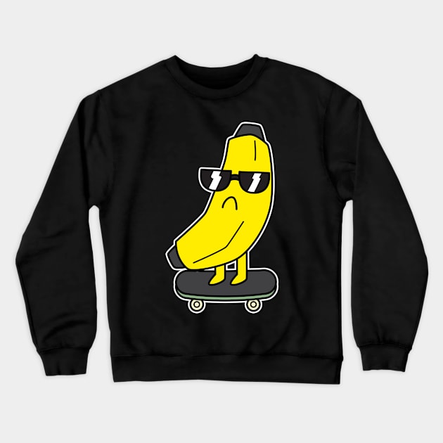 Banana Skate Crewneck Sweatshirt by rudypagnel